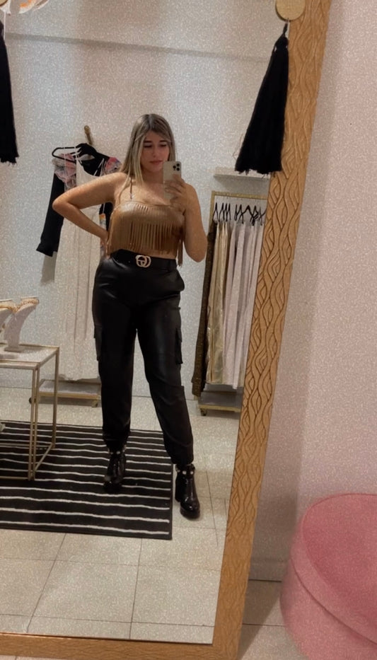 Leather top